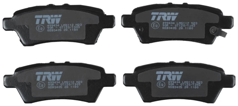 Image of TRW GDB3405 Brake pad set with acoustic wear warning Brake Pad Set,disc brake (402)