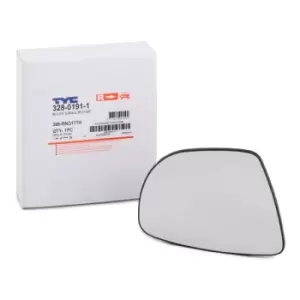 Image of TYC Wing Mirror Glass 328-0191-1 Side Mirror Glass,Mirror Glass RENAULT,Clio IV Schragheck (BH_),Captur (J5_, H5_),Clio IV Grandtour (KH_)
