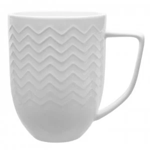 Image of Hotel Collection Embossed Mug - Zig Zag