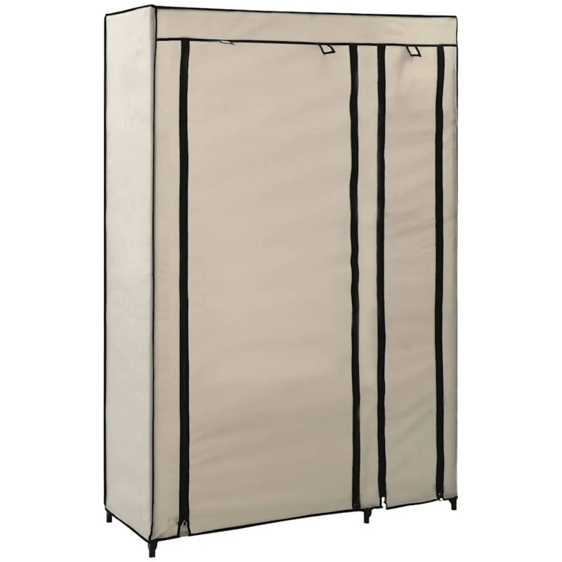 Image of VIDAXL Folding Wardrobe Cream 110x45x175cm Fabric Vidaxl 282422