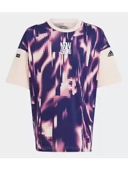 Image of adidas Arkd3 Allover Print T-Shirt, Pink, Size 13-14 Years