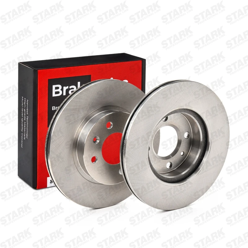 Image of STARK SKBD-0020066 Brake disc Front Axle, Vented, Cast Iron, Uncoated, Untreated, without bolts/screws Cast Iron Brake Disc (82)