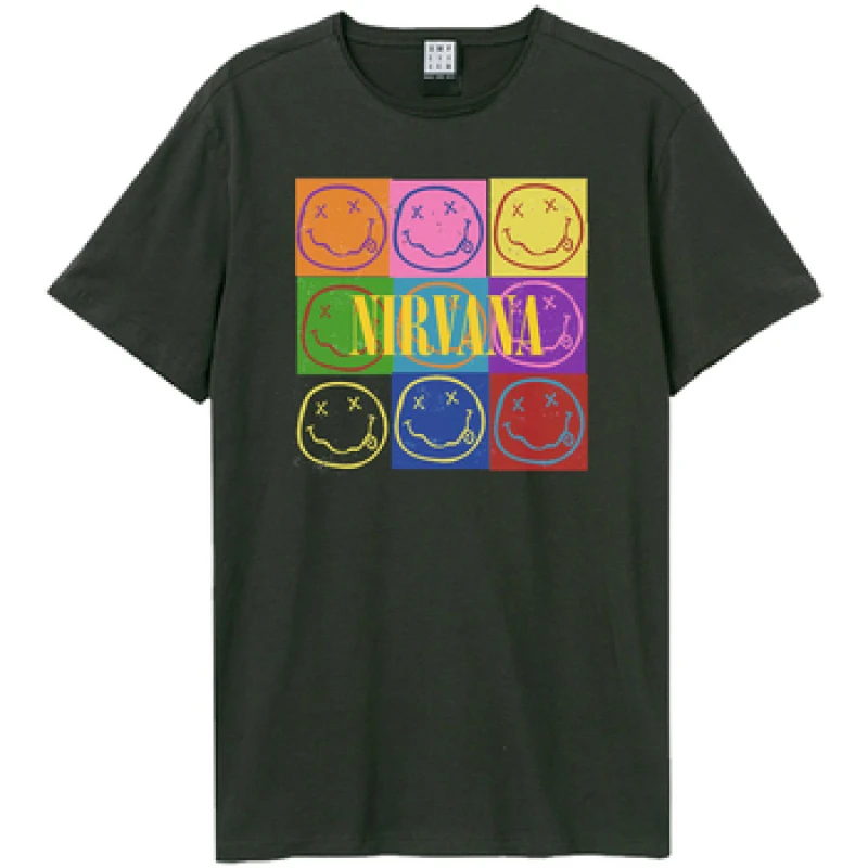 Image of Amplified Amplified Men Nine Square Nirvana T-Shirt in Charcoal Size: X-Small Charcoal XS Male 5063527456915