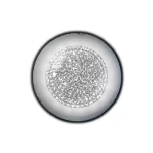 Image of Brill 30cm LED Patterned Glass Flush Ceiling Light, 4000K