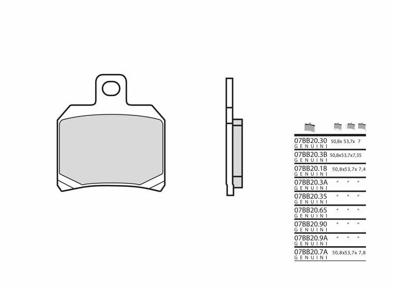 Image of Brembo S.p.A. Genuine Sintered Metal Brake pads - 07BB2065