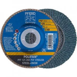 image of PFERD 67666125 POLIFAN-serrated washer PFF 125 Z 60 PSF STEELOX Diameter 125mm 10 pc(s)