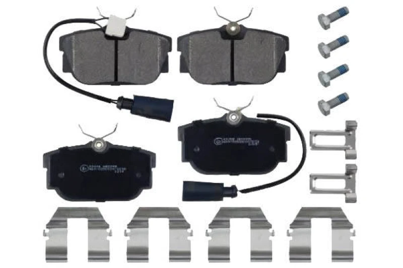 Image of Blue PRINT ADV184254 Brake pad set Rear Axle, incl. wear warning contact, with fastening material Brake Pad Set,disc brake (402)