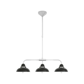 image of Interiors by PH Jasper Three Shade Pendant Light, black