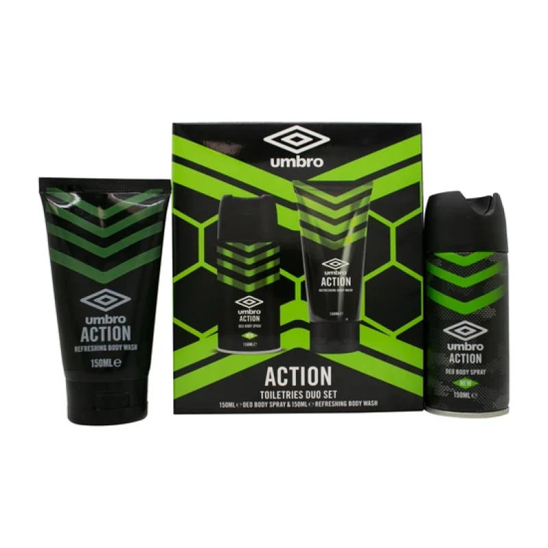 Image of Umbro Action For Him Gift Set 150ml Body Spray + 150ml Body Wash