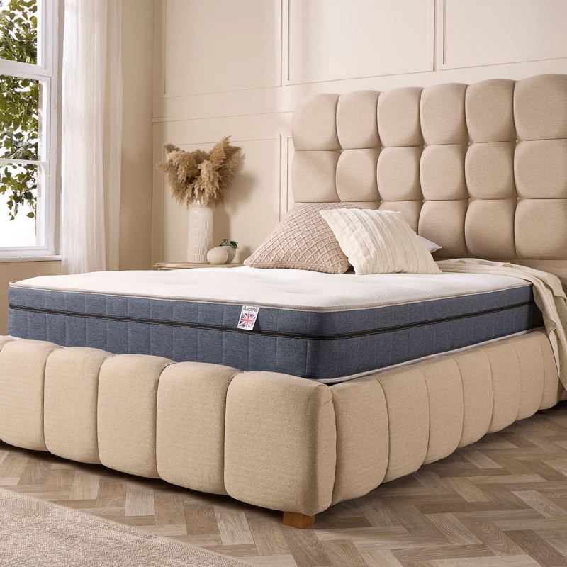 Image of Aspire Aspire Natural Wool Bonnell Hybrid Tufted Mattress in White Size: Small Single White Small Single Unisex 5057632208927