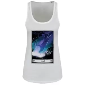Image of Deadly Tarot Womens/Ladies Death Felis Floaty Vest Top (M) (White)