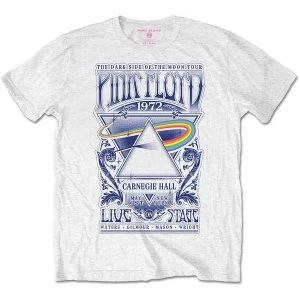 Image of Pink Floyd - Carnegie Hall Poster Mens Large T-Shirt - White