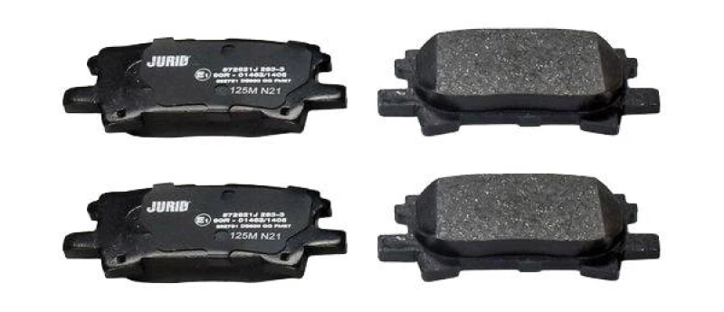 Image of JURID 572621J Brake pad set not prepared for wear warning indicator, without accessories Brake Pad Set,disc brake (402)