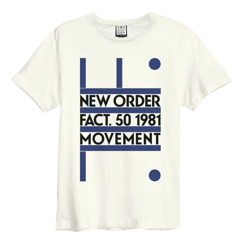 Image of Amplified Amplified Men Movement New Order T-Shirt in White Size: 3X-Large White XXXL Male 5063806648598