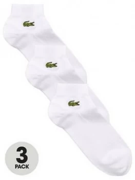 Lacoste Sport Trainer Liner 3 Pack Sock - White