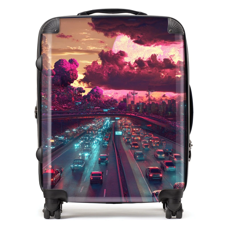 Image of Designer Luggage Elena Sable: 00014 Suitcase Size: Large Multicolor Unisex Large