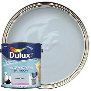 Image of Dulux Easycare Bathroom Coastal Grey Soft Sheen Emulsion Paint 2.5L