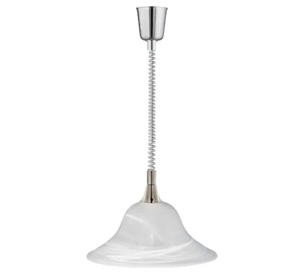 Image of Viola Modern Dome Pendant Ceiling Light Nickel Matt