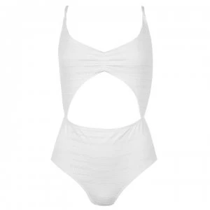 Jack Wills Himbledon Tie Back Swimsuit - White