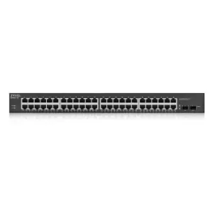 image of GS1900-48HPv2 - Managed - L2 - Gigabit Ethernet (10/100/1000) - Full duplex - Power over Ethernet (PoE) - Rack mounting