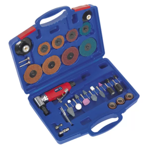 Image of Genuine SEALEY GSA674K Generation Air Angle Die Grinder/Sander Kit 42pc
