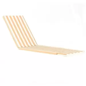 image of Harbour Housewares - Sussex Sun Lounger Cushion - Peach Stripe