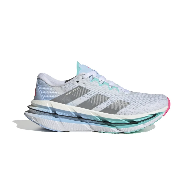 Image of adidas Adistar Byd Runners Wht/Silver/Aqua female 6 (39.3)