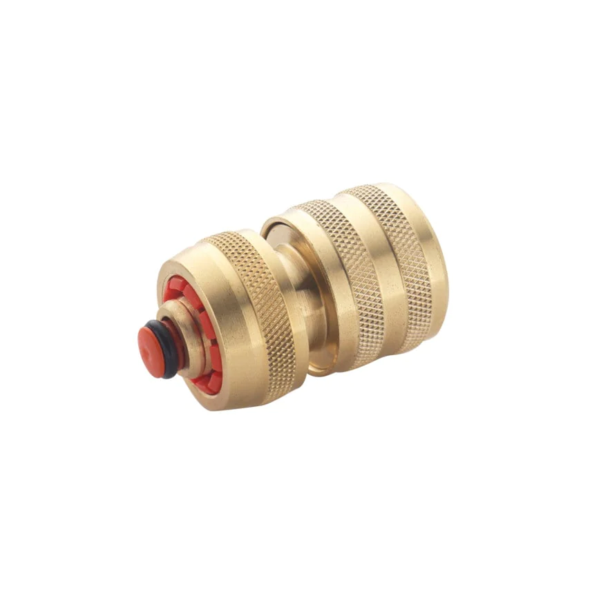 image of Spear and Jackson Water Stop Brass Hose Connector 1/2" / 12.5mm Pack of 1