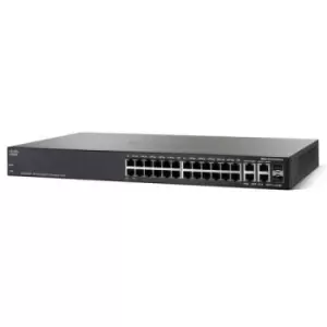 image of Cisco SG350-28MP Managed L3 Gigabit Ethernet (10/100/1000) Black Power over Ethernet (PoE)