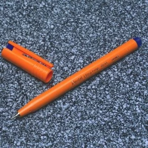 image of Pentel Ultra Fine Pen 0.6mm Blue PK12