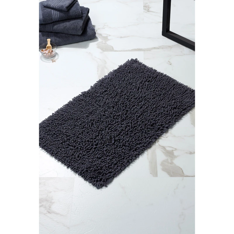 Image of Homelife Cotton Loop Bathmat - Grey Grey One Size