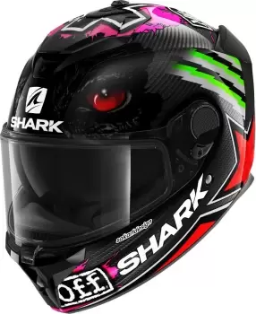 Image of Shark Spartan GT Carbon Replica Redding Signature Helmet, red-green Size M red-green, Size M