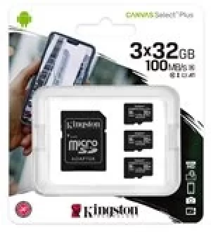Image of 3 x 32 GB, Class 10, UHS-I, 3.3 V, SD adapter