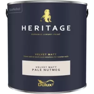 Image of Dulux Heritage Velvet Matt Pale Nutmeg Matt Emulsion Paint 2.5L