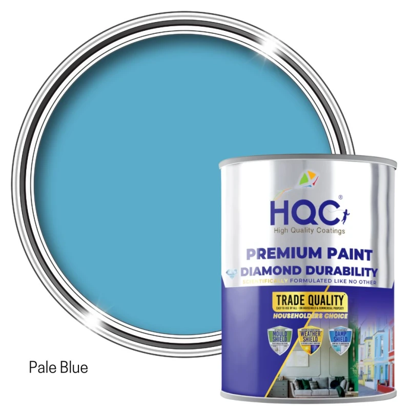 Image of HQC PAINTS Barn Paint - 5L - Best Exterior Wood Paint for Barns, Fences & Gates in Pale Blue Pale Blue Unisex 5L