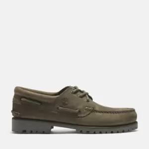 image of Timberland 3-eye Lug Handsewn Boat Shoe For Men In Green Dark Green, Size 10