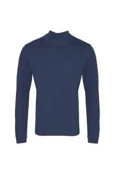 image of Long Sleeve Coolchecker Pique Polo Shirt