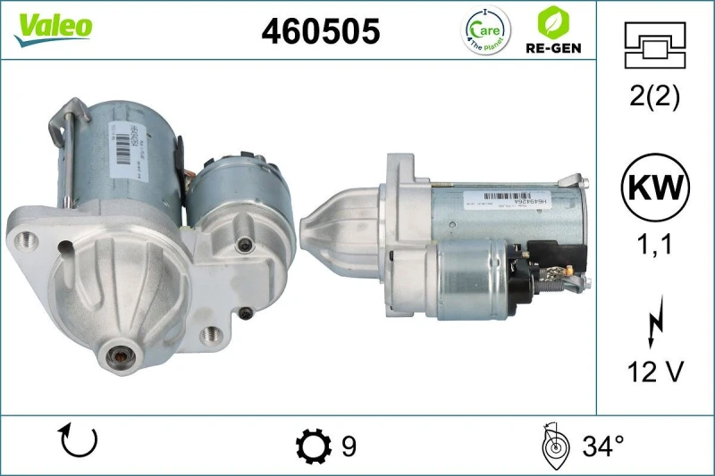 Image of Starter motor VALEO 460505