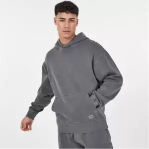 Image of Firetrap OTH Washed Hoodie Mens - Grey