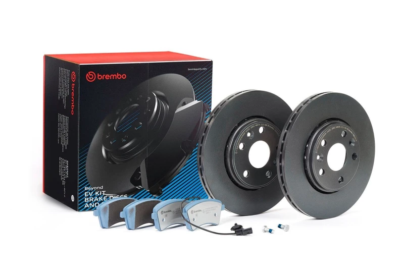 Image of BREMBO KT 08 037 Brake disc and pads set BEYOND LINE - EV with accessories, Brake Disc Type: internally vented Brake Set,disc brakes (3405)