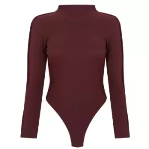 image of I Saw It First Ottoman Rib Open Back Bodysuit - Brown