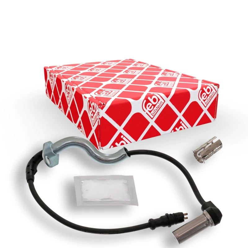 Image of FEBI BILSTEIN 44780 ABS Sensor Rear Axle Left, with bush Sensor,wheel speed (412)
