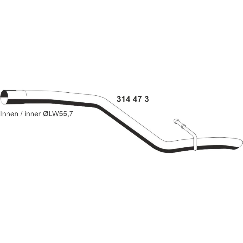 Image of ERNST 314473 Exhaust Pipe Rear, Length: 850mm Exhaust Pipe (17)