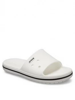 Image of Crocs Crocband Iii Slide Flat Sandal - White Black