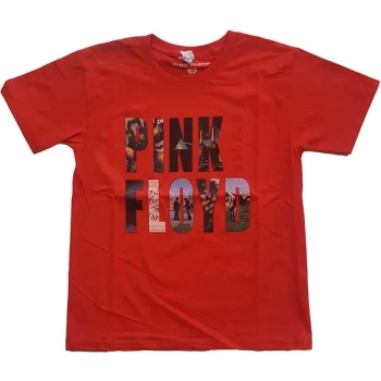 Image of Pink Floyd - Echoes Album Montage Kids 9-10 Years T-Shirt - Red