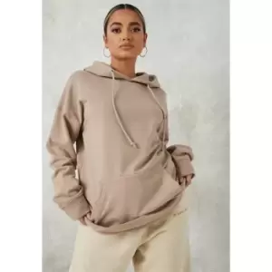 image of Missguided Tall basic loop back hoodie - Neutral