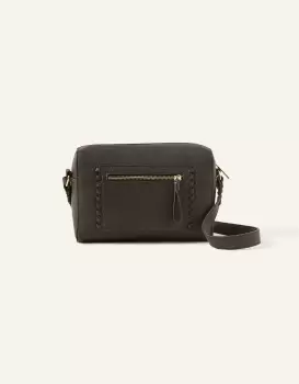 Image of Accessorize Womens Front Pocket Cross-Body Bag Black, Size: 24x17cm
