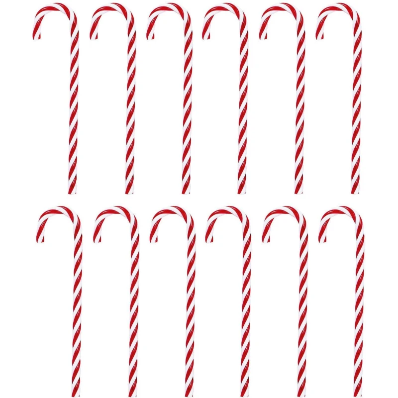 Image of Premier Decorations Candy Cane Christmas Decoration, 12 Pack