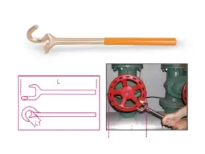 Image of Beta Tools 966BAV60 Spark-Proof Safety Valve Wrench Ø125-250mm L 370mm 009660812