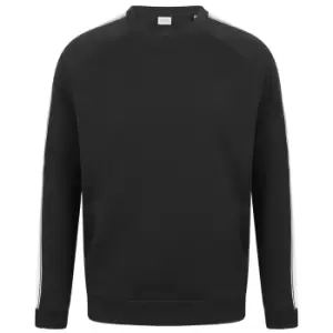 Image of Skinni Fit Unisex Contrast Raglan Sweatshirt (XXL) (Black/White)